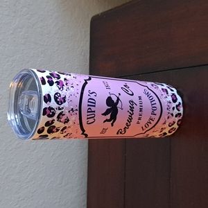 Valentines Day Cupids Love Potion 20oz Skinny Tumbler with lid & Straw New